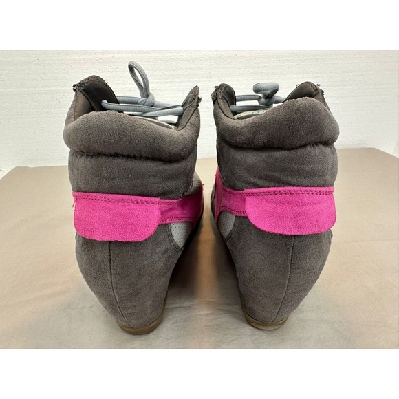 Lane Bryant Women's Ladies Shoes Gray pink Heal Sneakers. Size: 12 W - Picture 12 of 12